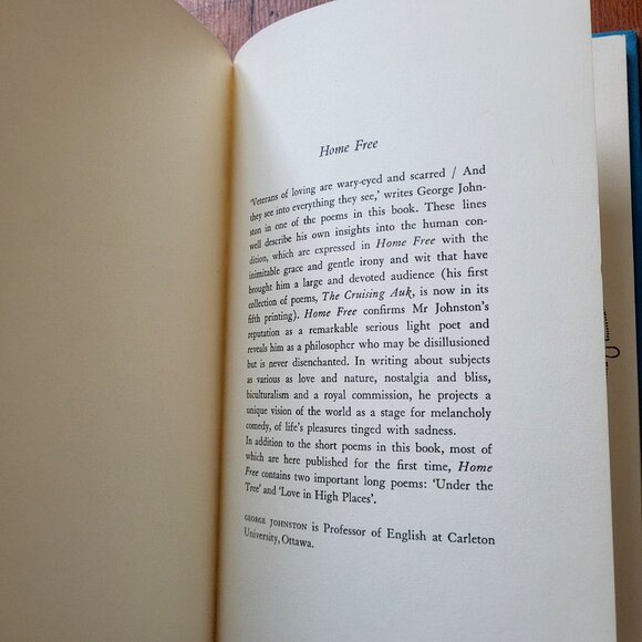 Book of Canadian Poetry, George Johnston - Home Free - Picture 4 of 5